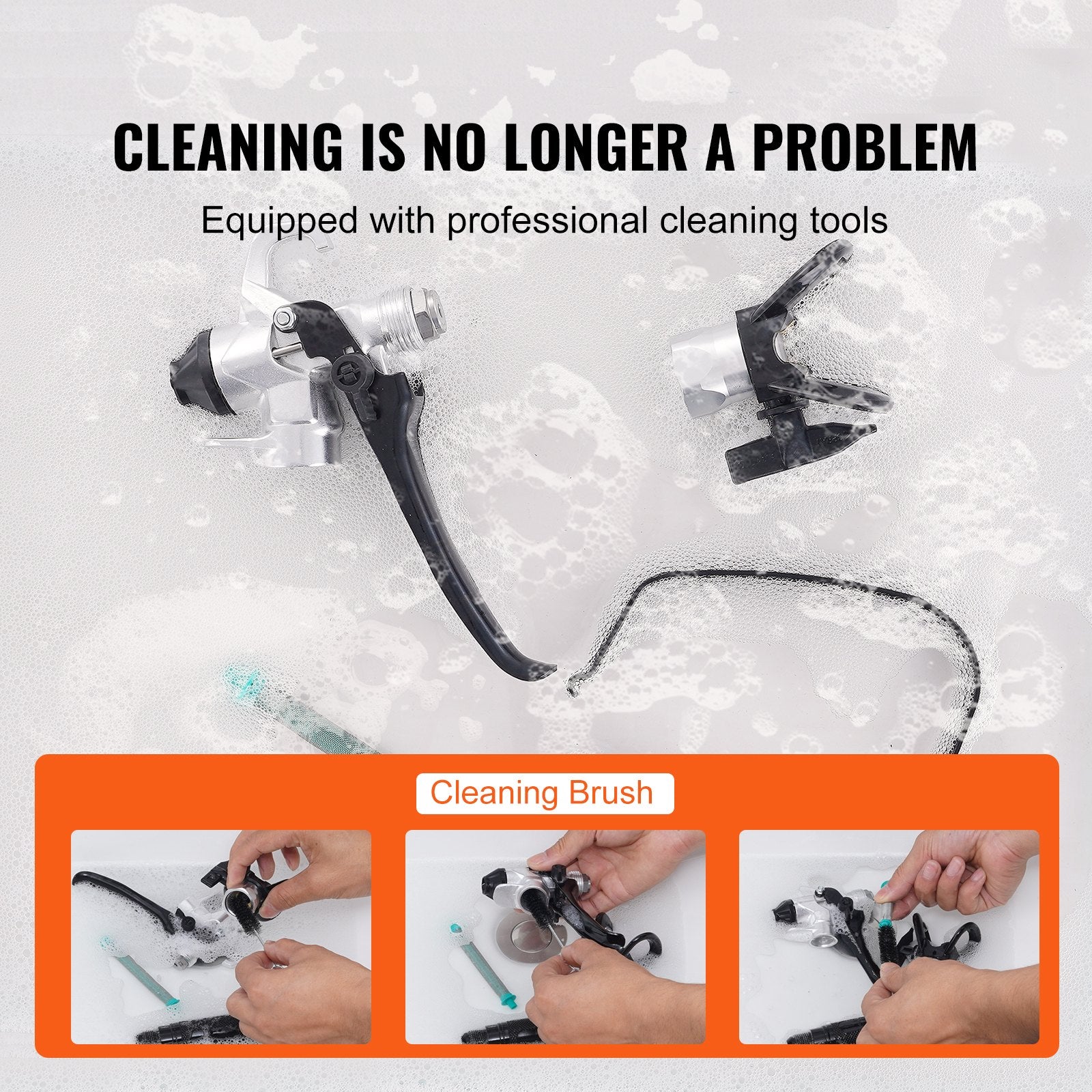 Stand Airless Paint Sprayer, 750W 3000PSI High Efficiency Electric Airless Sprayer With Cart, Fine And Even Painting Effect, Paint Sprayers for Home Interior and Exterior Furniture and Fences