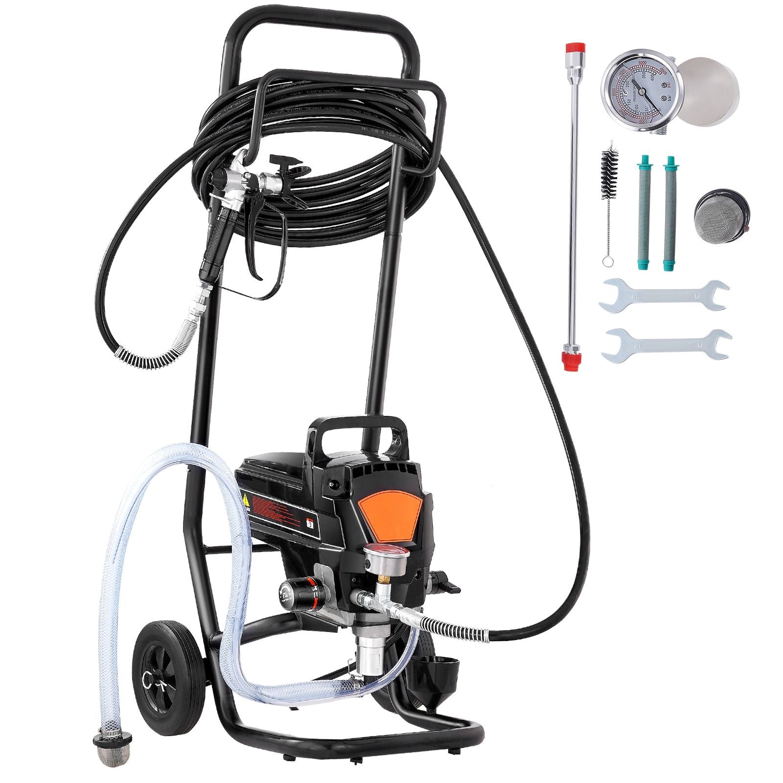 950W Airless Paint Sprayer 3000PSI Electric Paint Sprayer with Cart