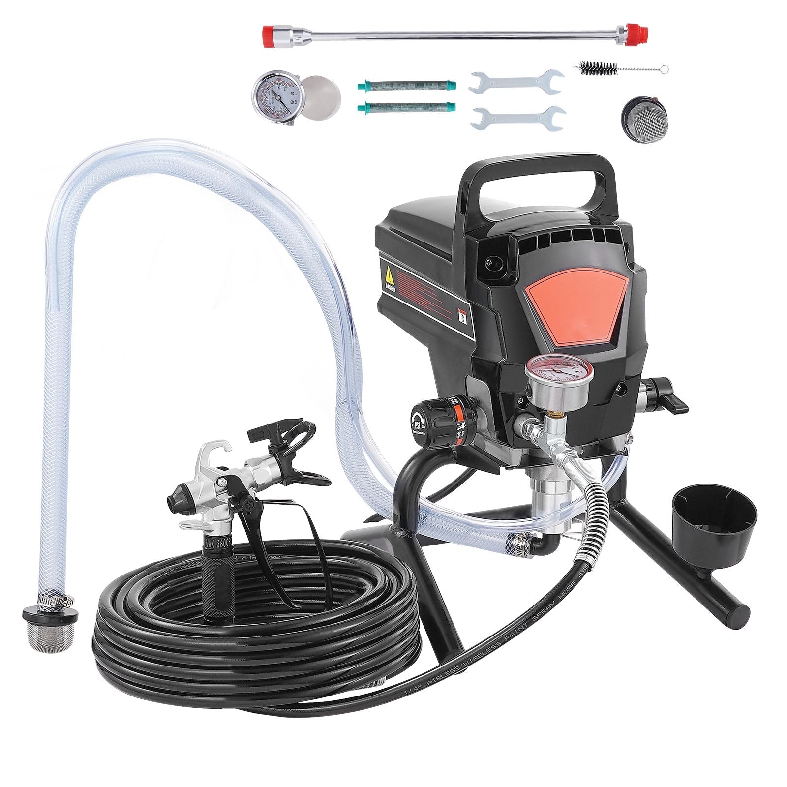 Stand Airless Paint Sprayer, 950W 3000PSI High Efficiency Electric Airless Sprayer, Fine And Even Painting Effect, Handheld Paint Sprayers for Home Interior and Exterior Furniture and Fences