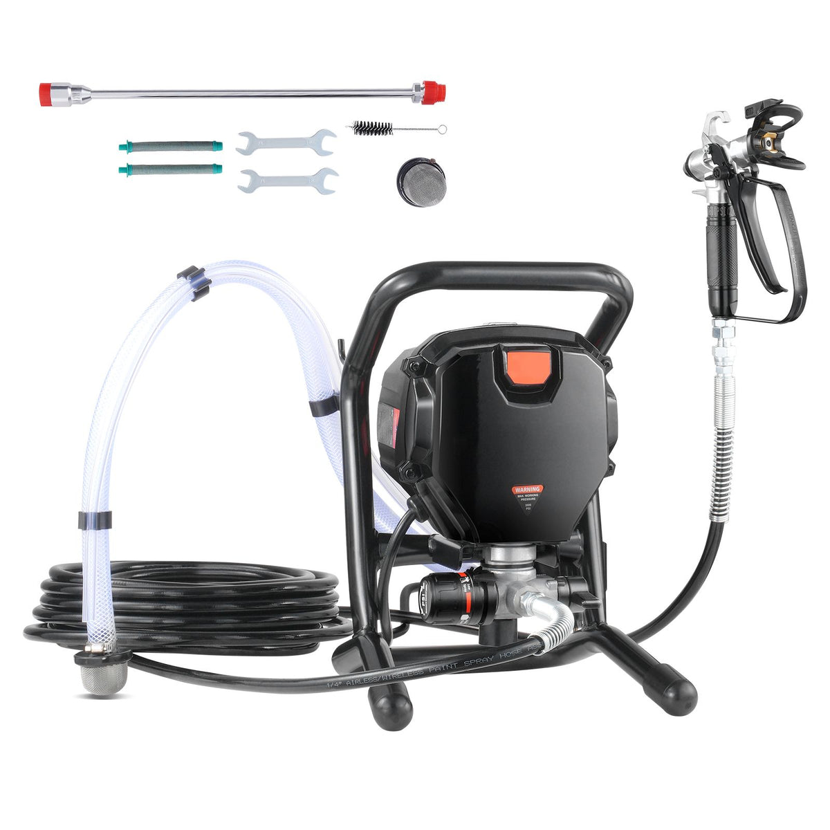 Stand Airless Paint Sprayer, 750W 3000PSI High Efficiency Electric Airless Sprayer, Fine And Even Painting Effect, Handheld Paint Sprayers for Home Interior and Exterior Furniture and Fences