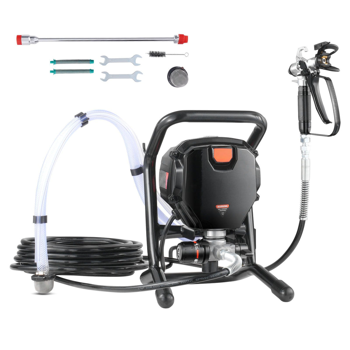 Stand Airless Paint Sprayer, 750W 3000PSI High Efficiency Electric Airless Sprayer, Fine And Even Painting Effect, Handheld Paint Sprayers for Home Interior and Exterior Furniture and Fences