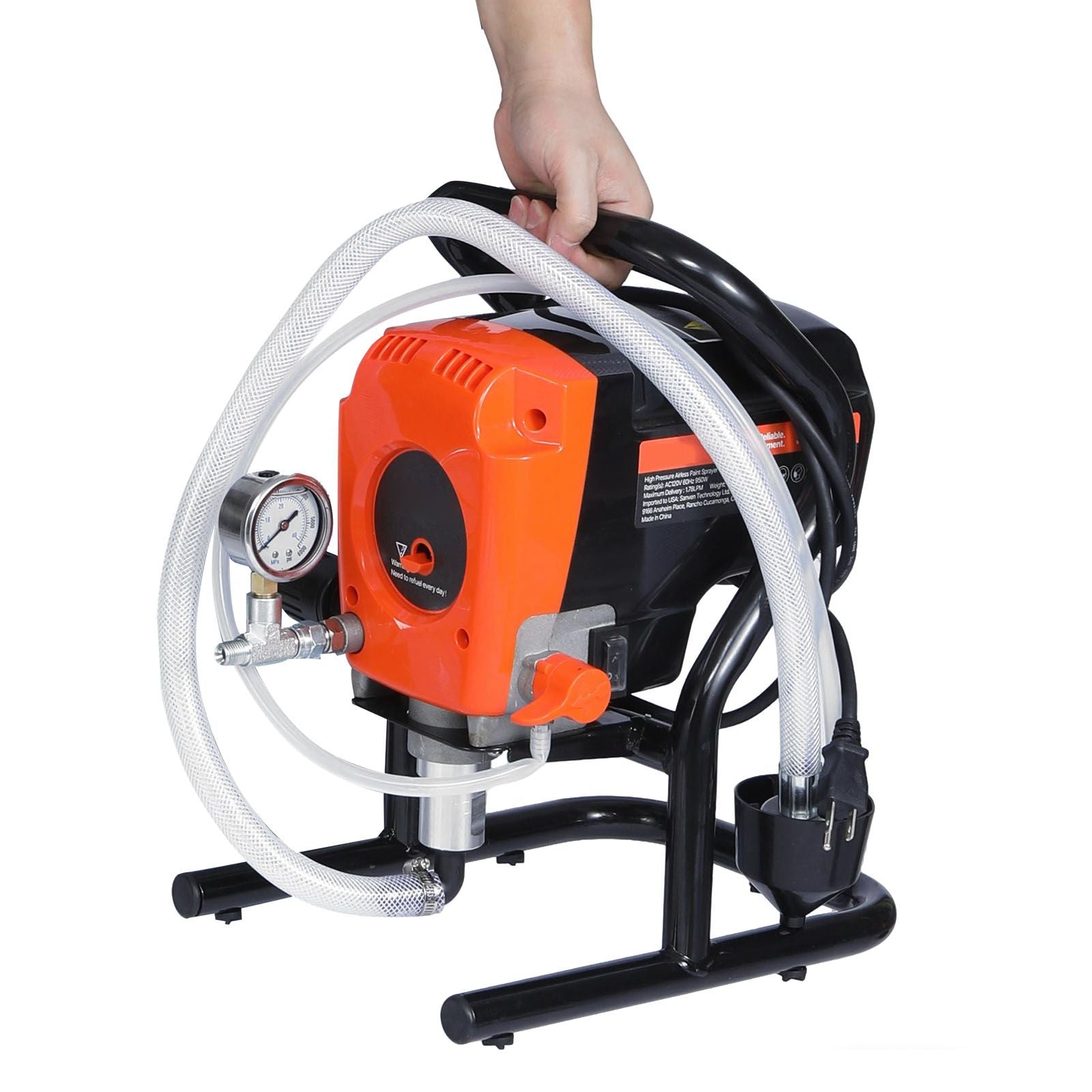 900W Airless Paint Sprayer 3300 PSI Electric Paint Gun with Hose & Nozzles