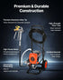 Stand Airless Paint Sprayer, 950W, 3300PSI High Pressure Airless Sprayer with Cart, Cleaning Brush, Hose, Extension Rod, Nozzles, Electric Spray Paint Machine for Interior or Exterior of House