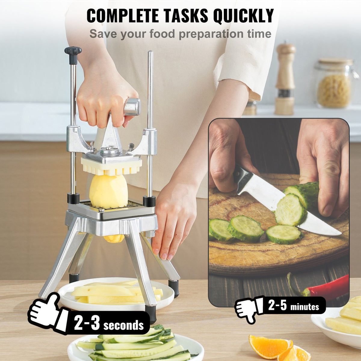 Commercial Vegetable Fruit Chopper 1/4