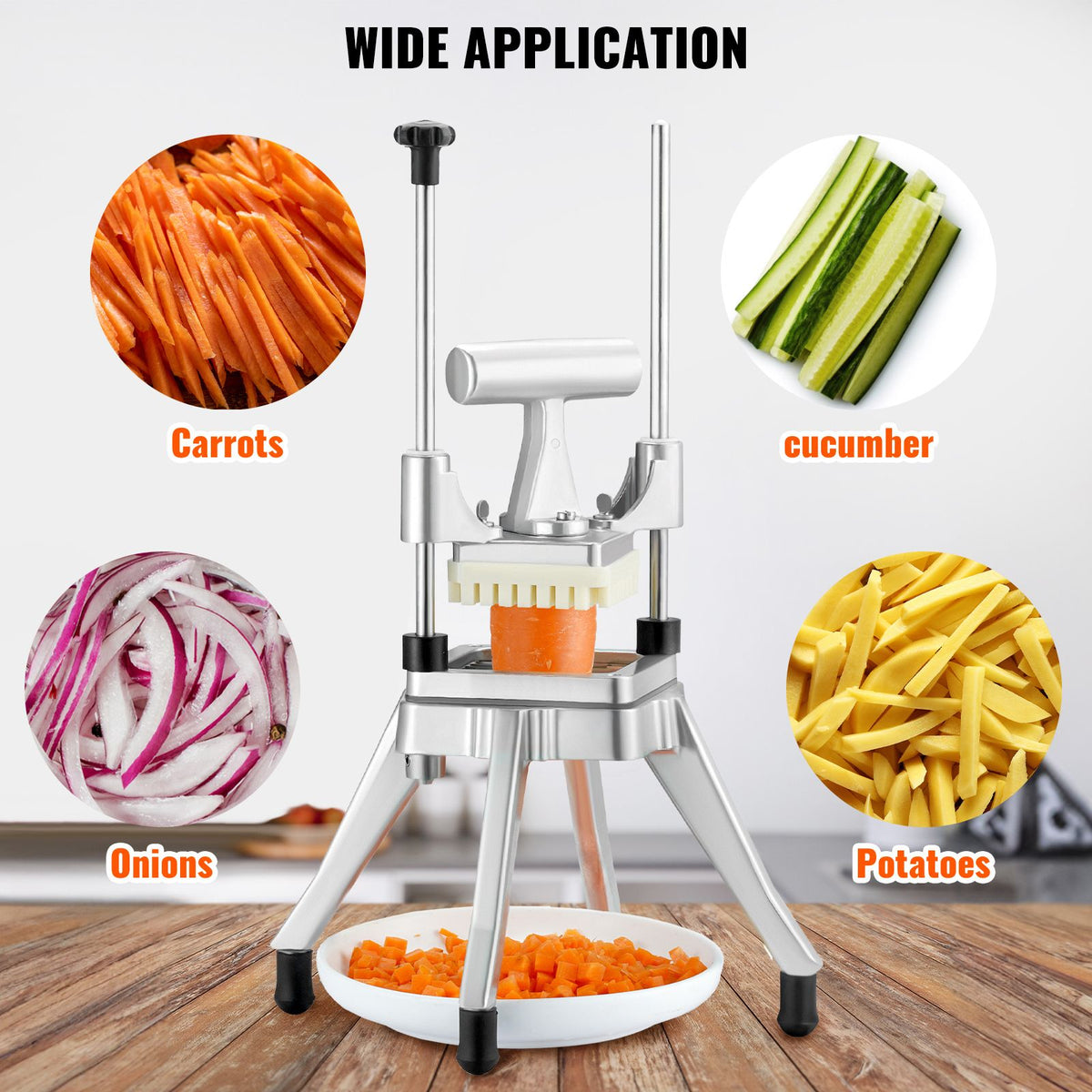 Commercial Vegetable Fruit Chopper 1/4