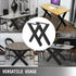Set of 2 Steel Table Legs, 72cm Height 79cm Wide Dining Table Legs, Heavy Duty 7.9cm Square Box Section X Frame Table Legs,72x79x7.9 cm Black Color Industrial Country Style Metal Dining Leg