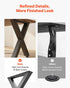Table Legs, 750 x 760 mm (HxW) W Steel Furniture Legs, Modular Design, Easy Assembly, 1000 kg Max Load Heavy Duty, for Home Office Desk, Coffee Dinner Bar Tables, Workbench,2 PCS, X Frame, Black