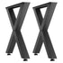 Table Legs, 750 x 790 mm (H x W) Steel Furniture Legs, Modular Design, Easy Assembly, 1000 kg Max Load Heavy Duty, for Home Office Desk, Coffee Dinner Bar Tables, Workbench,2 PCS, X Frame, Black