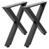 2PCS X Frame Table Legs 750x790mm Steel Desk Legs 1000kg Heavy Duty Black