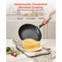 Cast Iron Skillet, 3-Piece Frying Pan Set (205, 265, 310 mm), Nonstick Skillets with Detachable Wood Handle, Pre-Seasoned Chef's Pan, Kitchen Cookware for Gas, Electrical, and Induction, Black