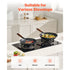 Cast Iron Skillet, 3-Piece Frying Pan Set (205, 265, 310 mm), Nonstick Skillets with Detachable Wood Handle, Pre-Seasoned Chef's Pan, Kitchen Cookware for Gas, Electrical, and Induction, Black