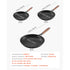 Cast Iron Skillet, 3-Piece Frying Pan Set (205, 265, 310 mm), Nonstick Skillets with Detachable Wood Handle, Pre-Seasoned Chef's Pan, Kitchen Cookware for Gas, Electrical, and Induction, Black