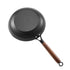 Cast Iron Skillet, 3-Piece Frying Pan Set (205, 265, 310 mm), Nonstick Skillets with Detachable Wood Handle, Pre-Seasoned Chef's Pan, Kitchen Cookware for Gas, Electrical, and Induction, Black