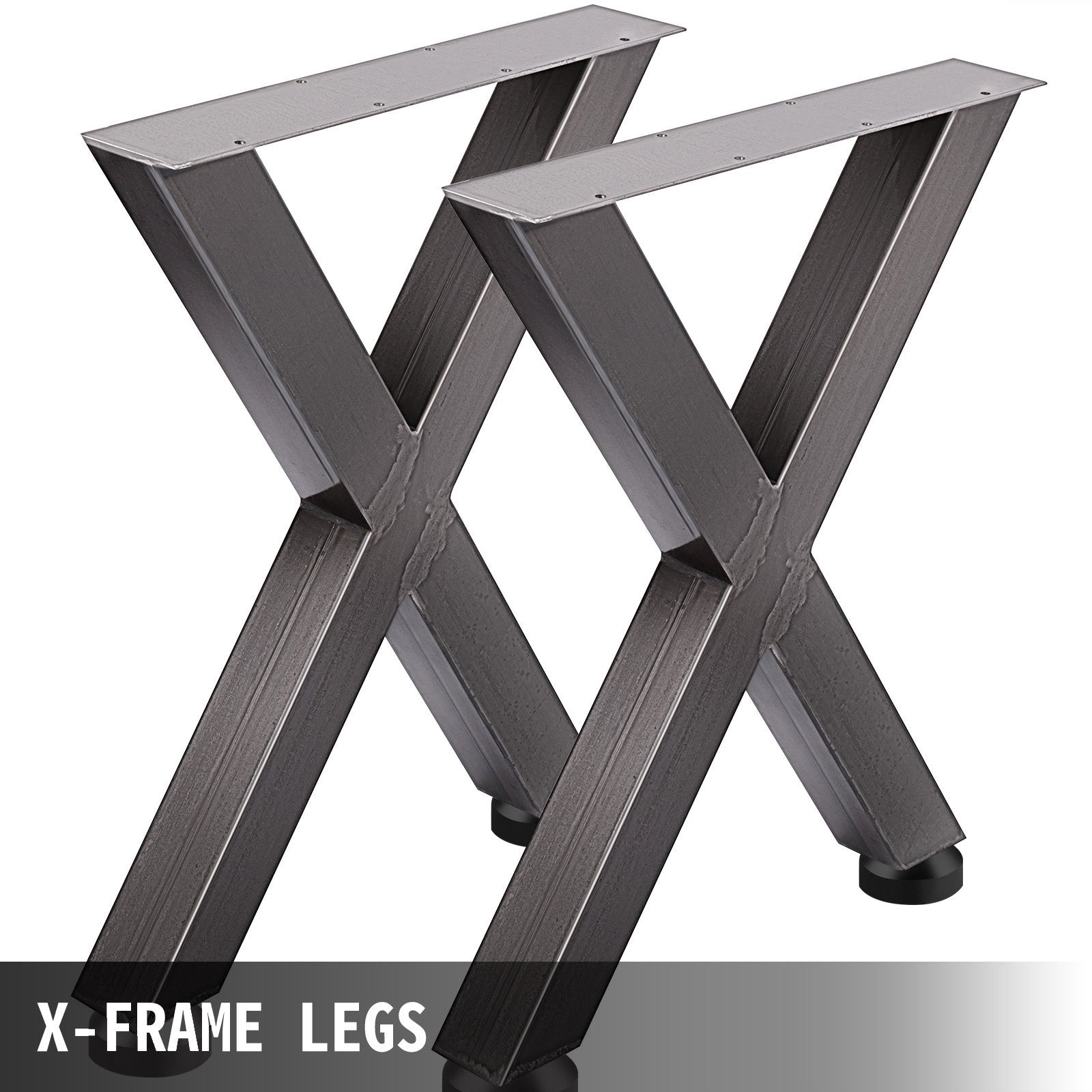 VEVOR Set of 2 Steel Table Legs, 28'Height 24'Wide Dining Table Legs, Heavy Duty 3.1