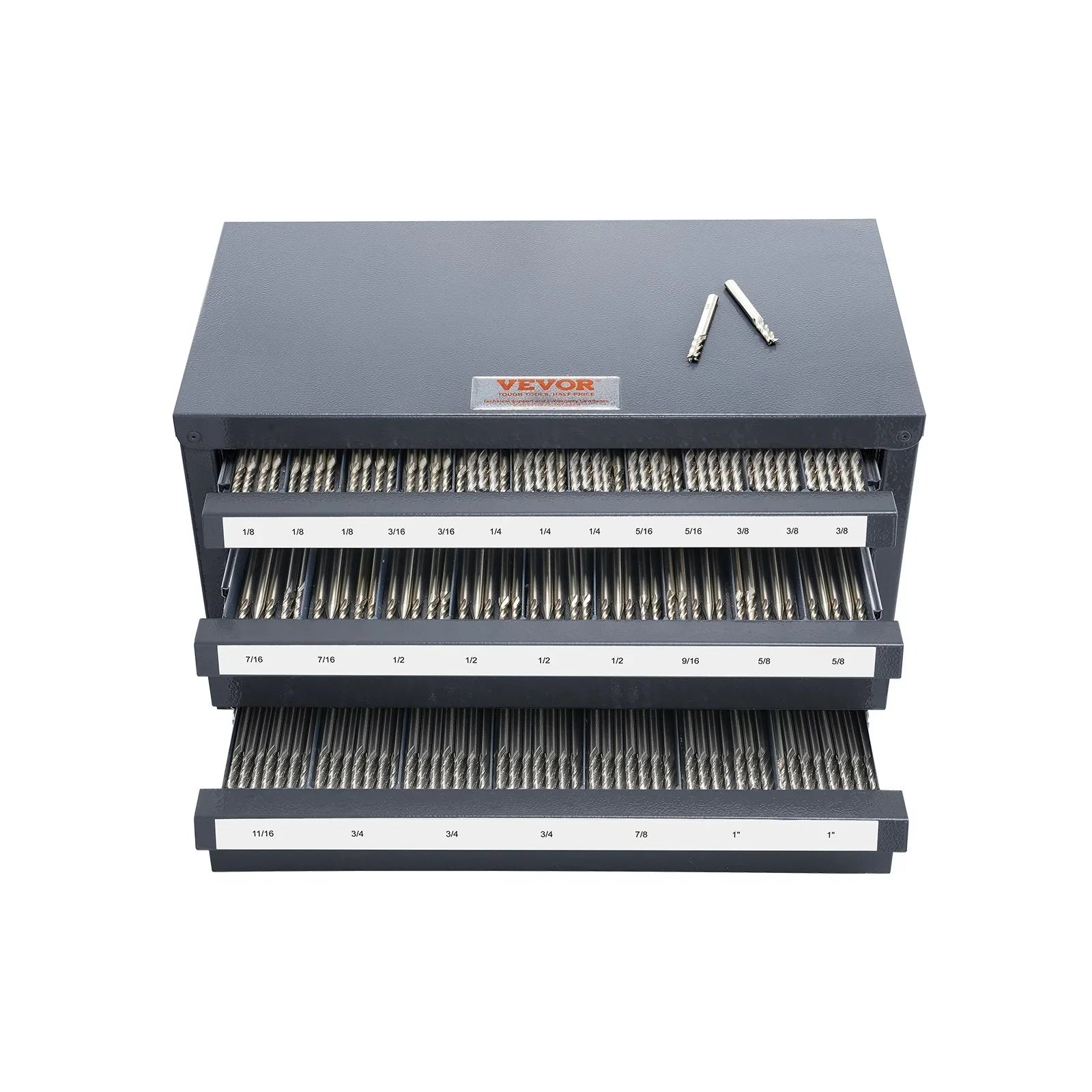 End Mill Dispenser Cabinet, Three-Drawer End Mill Organizer Cabinet for 1/8