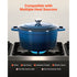 5.7L Enameled Cast Iron Dutch Oven with Lid Induction Oven Safe Blue