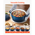 5.7L Enameled Cast Iron Dutch Oven with Lid Induction Oven Safe Blue