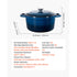 5.7L Enameled Cast Iron Dutch Oven with Lid Induction Oven Safe Blue