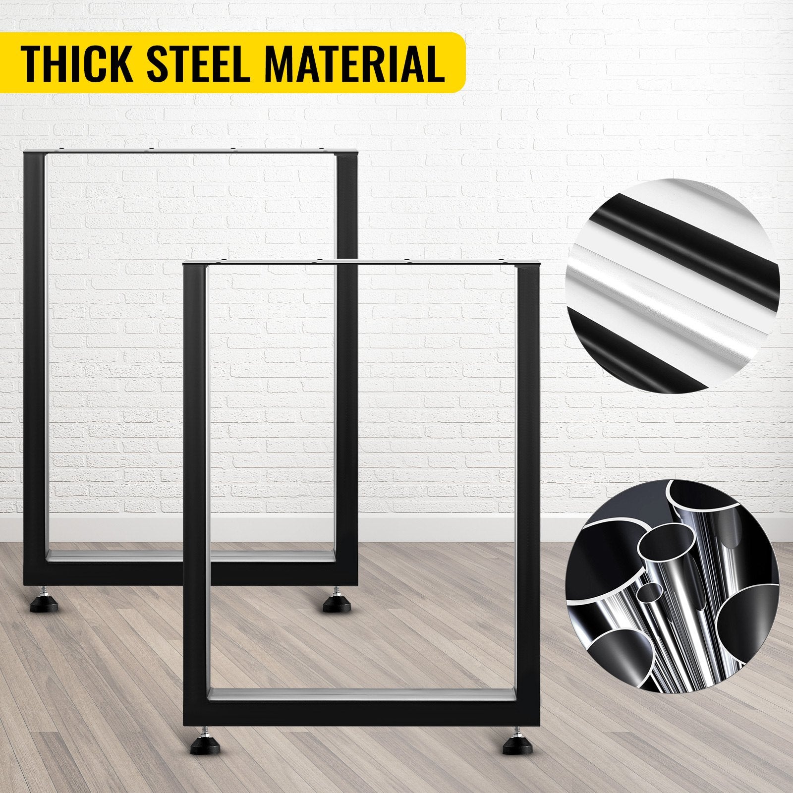 Black Table Legs Frame Metal Dining Table Desk 600X720MM