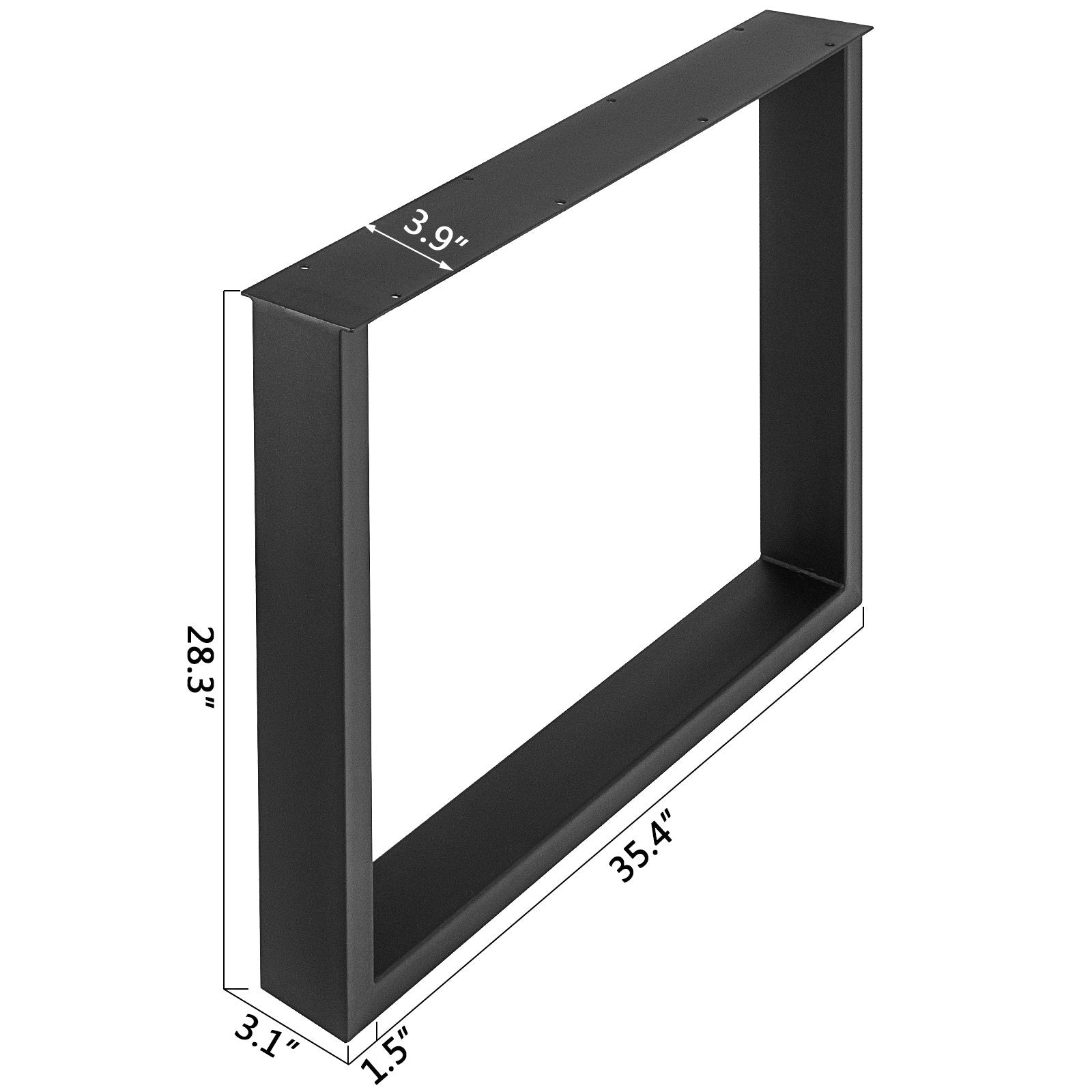 Black Metal Table Legs Set of 2 Steel Table Legs 35x28 Inch Dining Table Legs Office Table Legs Computer Desk Legs Steel Bench Legs Country Style Table Legs DIY Furniture Legs