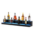 LED Lighted Liquor Bottle Display, 2 Tiers 40 Inch Commercial Illuminated Home Bar Shelf, 2 Steps Whiskey Rack Stand, Acrylic Drink Shelves with RF Remote & App Control, and Multicolor lighting