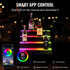 VEVOR LED Lighted Liquor Bottle Display Bar Shelf RF & App Control 406mm 3-Step