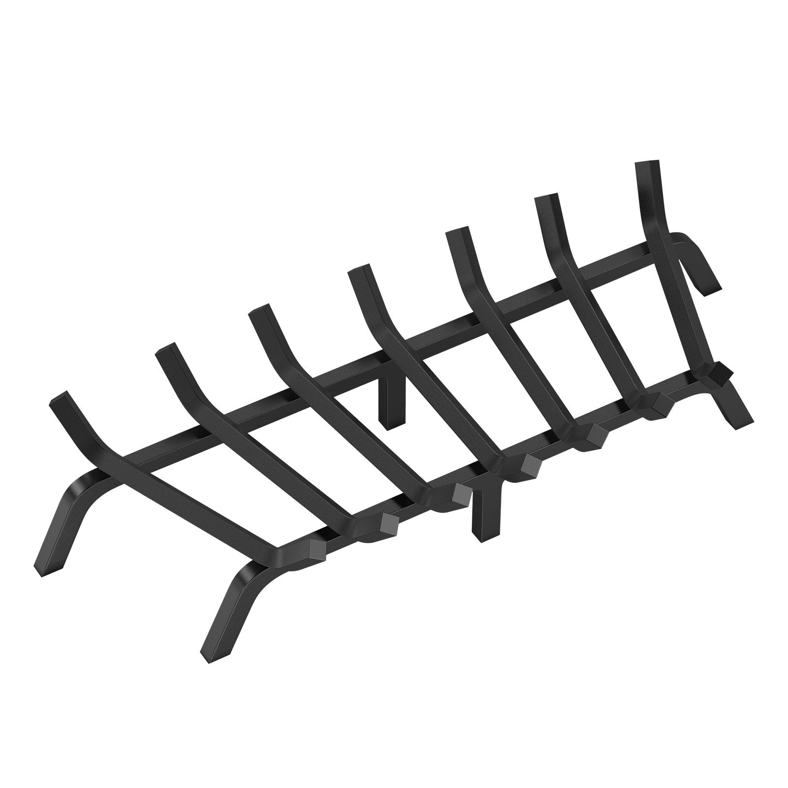 Fireplace Log Grate, 762mm Heavy Duty Fireplace Grate with 6 Support Legs, 19.05mm Solid Powder-coated Steel Bars, Log Firewood Burning Rack Holder for Indoor and Outdoor Fireplace