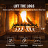 Fireplace Log Grate, 762mm Heavy Duty Fireplace Grate with 6 Support Legs, 19.05mm Solid Powder-coated Steel Bars, Log Firewood Burning Rack Holder for Indoor and Outdoor Fireplace