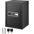 Safe Box, 2.1 CU.FT Fingerprint Safe Box for Money w/ 2 Keys & Digital Keypad, Q235 Steel Safe Box for Storing Cash, Jewelry, Pistols, Documents, Watches in Home & Office & Hotel