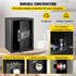 Safe Box, 2.1 CU.FT Fingerprint Safe Box for Money w/ 2 Keys & Digital Keypad, Q235 Steel Safe Box for Storing Cash, Jewelry, Pistols, Documents, Watches in Home & Office & Hotel