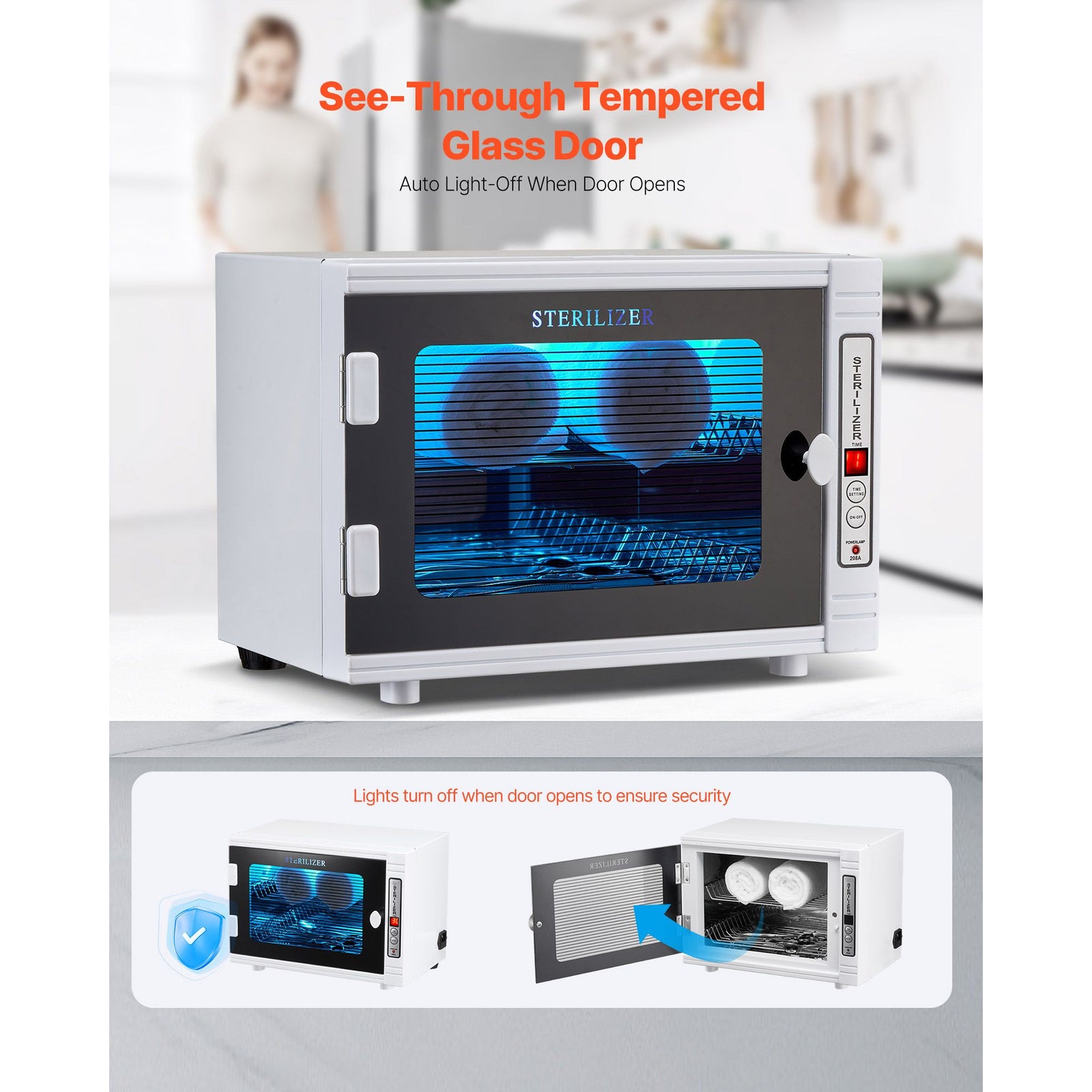 Nail Tool Cleaning Machine 12L Large Capacity Tool Cabinet Cleaner Box