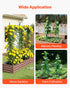 Garden Stakes, 50 Pack, 1455 mm, Plastic Coated Metal Tomato Stakes, Garden Sticks for Plants Support, with Pointed End and Non-Slip Bumps for Growing Climbing Plants, Outdoor Vegetables