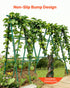 Garden Stakes, 25 Pack, 2100 mm, Plastic Coated Metal Tomato Stakes, Garden Sticks for Plants Support, with Pointed End and Non-Slip Bumps for Growing Climbing Plants, Outdoor Vegetables