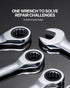 8-Piece Metric Combination Wrench Set 8-19mm with Organizer Rack Tool Kit