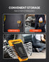 8-Piece Metric Combination Wrench Set 8-19mm with Organizer Rack Tool Kit
