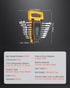 8-Piece Metric Combination Wrench Set 8-19mm with Organizer Rack Tool Kit