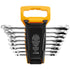 8-Piece Metric Combination Wrench Set 8-19mm with Organizer Rack Tool Kit