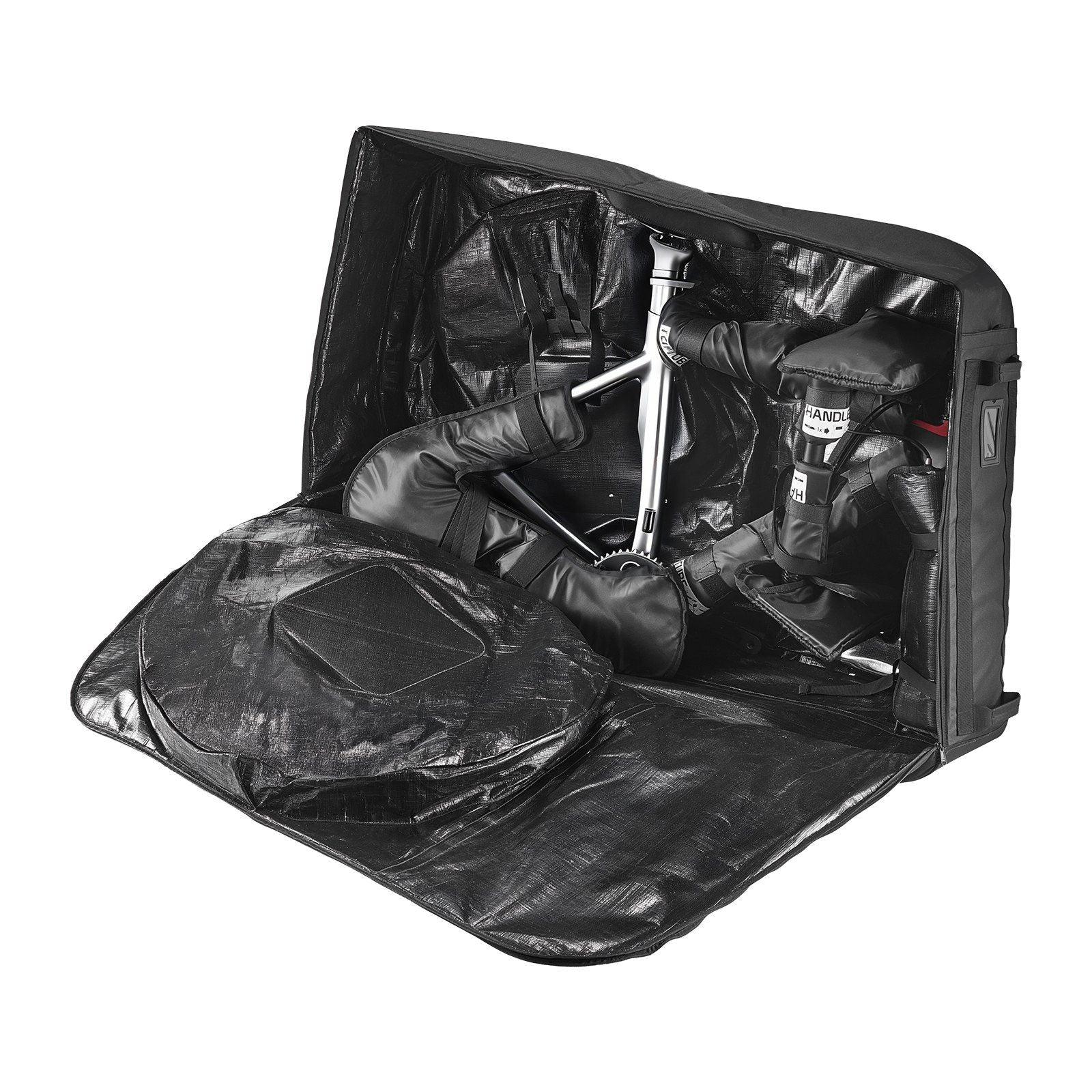 Bike Travel Bag, Transport Universal Bicycle Storage Case Bag with TSA Lock, Support Plates, Protection and Fork Mount Stabilisation, Bicycle Case Max. Wheelbase 130 cm for Airplane, Outdoor Use