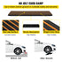 Curb Ramp, 2 Pack, 6.5 cm Rise, Rubber Driveway Ramps, Heavy Duty 15 tons Weight Capacity Threshold Ramp, Curbside Bridge Ramps for Loading Dock Garage Sidewalk, Expandable Full Ramp Set