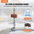 Digital Crane Scale, 2200 lbs/1000 kg, Industrial Heavy Duty Hanging Scale with Remote Control, Cast Aluminum Case & LED Screen, High Precision for Construction, Factory, Farm, Hunting (Orange)