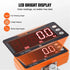 Digital Crane Scale, 2200 lbs/1000 kg, Industrial Heavy Duty Hanging Scale with Remote Control, Cast Aluminum Case & LED Screen, High Precision for Construction, Factory, Farm, Hunting (Orange)