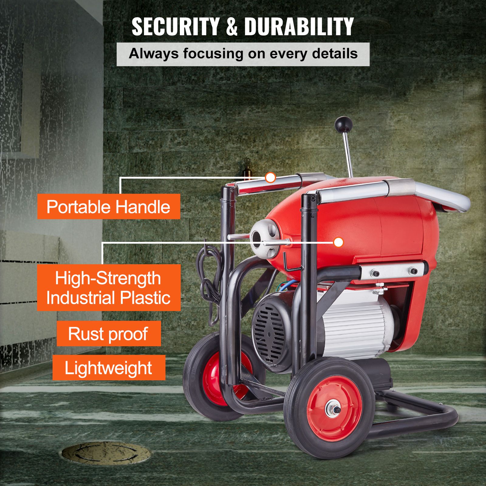 Drain Cleaner Machine 120FT x 6/5