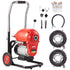Drain Cleaner Machine 120FT x 6/5" 1100W Sectional Snake Auger Manual Feed