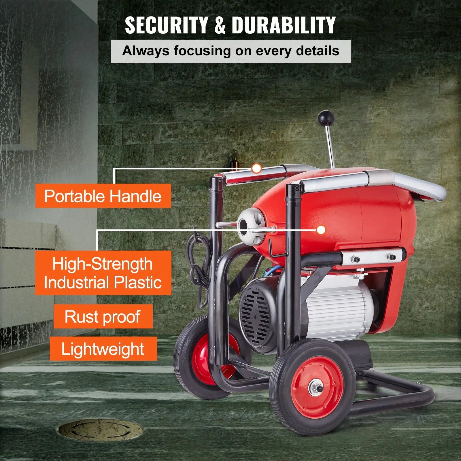 Drain Cleaner Machine 120FT x 6/5