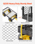 500 Lbs Steel Garden Cart, Heavy Duty Garden Wagon Cart Pullable on Wheels, Metal Yard Utility Wagon Carts with 10" All Terrain Tires, Mesh Removable Sides and 180°Rotating Handle