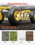 500 Lbs Steel Garden Cart, Heavy Duty Garden Wagon Cart Pullable on Wheels, Metal Yard Utility Wagon Carts with 10" All Terrain Tires, Mesh Removable Sides and 180°Rotating Handle