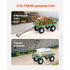 680 Lbs Steel Garden Cart on Wheels, Heavy Duty Garden Wagon Cart Pullable, Metal Outdoor Utility Yard Wagon Carts with 10" Tires, Mesh Removable Sides and 180°Rotating Handle