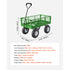680 Lbs Steel Garden Cart on Wheels, Heavy Duty Garden Wagon Cart Pullable, Metal Outdoor Utility Yard Wagon Carts with 10" Tires, Mesh Removable Sides and 180°Rotating Handle