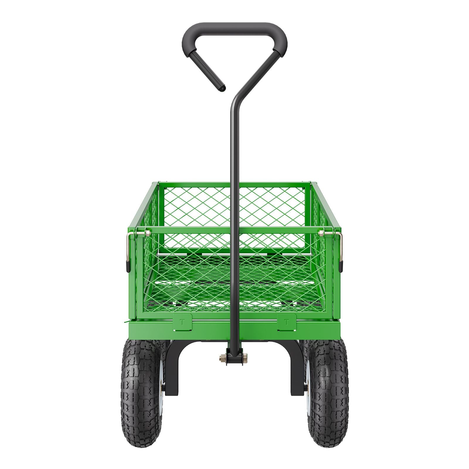 680 Lbs Steel Garden Cart on Wheels, Heavy Duty Garden Wagon Cart Pullable, Metal Outdoor Utility Yard Wagon Carts with 10