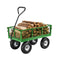 680 Lbs Steel Garden Cart on Wheels, Heavy Duty Garden Wagon Cart Pullable, Metal Outdoor Utility Yard Wagon Carts with 10" Tires, Mesh Removable Sides and 180°Rotating Handle